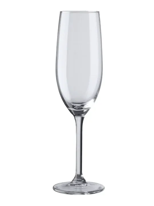 Flûte à champagne en verre trempé à louer pour un toast à La Réunion