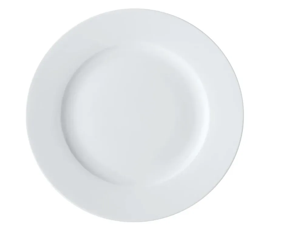 Assiette plate blanche en porcelaine